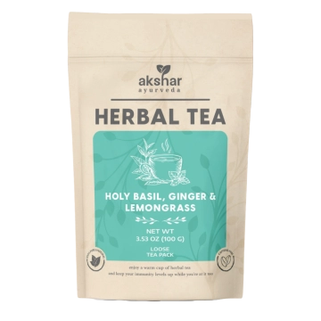 holy basil, ginger & lemongrass herbal tea 