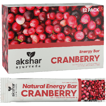 cranberry energy bar (pack of 12)